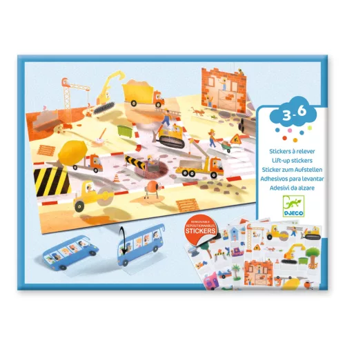 Matricázós sztorik, 3D - Közlekedés járművekkel - Lift-up stickers - Vehicles