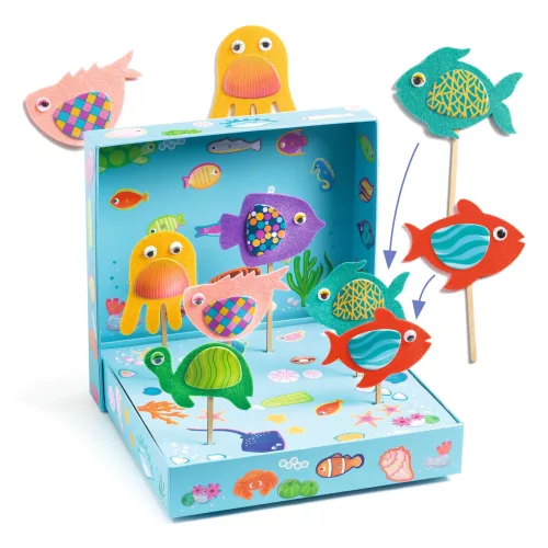 Kollázs műhely - Halszínjáték - Collage craft, Happy Aquarium