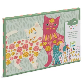   Djeco - Matricázó képkészítés - Cicák és macskák - Elodie’s cute cats