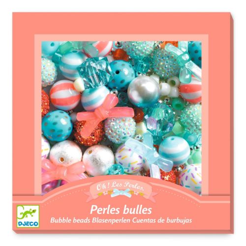 Djeco - Ékszerkészítő készlet - Buborék gyöngyök, ezüst - Bubble beads, Silver