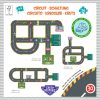 CRAZY MOTORS autópálya - Városi kőrút - City circuit - Giant puzzle - 26 pcs