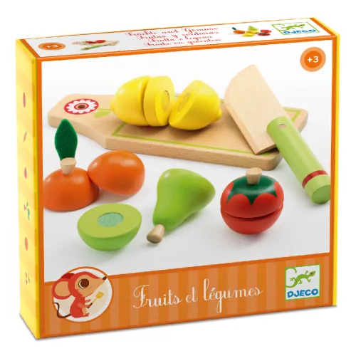 Djeco - Szerepjáték - Szeletelhető gyümölcsök - Fruits and Vegetables to cut