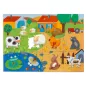  Djeco - Óriás puzzle - Tanyasi állatsimogató, 12+8 db-os - Tactile farm puzzle