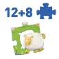   Djeco - Óriás puzzle - Tanyasi állatsimogató, 12+8 db-os - Tactile farm puzzle