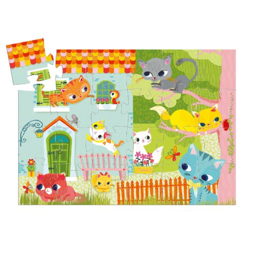 Formadobozos puzzle - Cicus és barátai, 24 db-os - Pachat and his friends