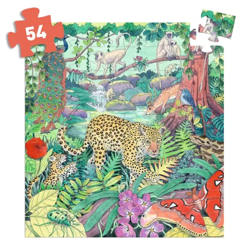 Formadobozos puzzle - Indiai dzsungel, 54 db-os - Indian jungle