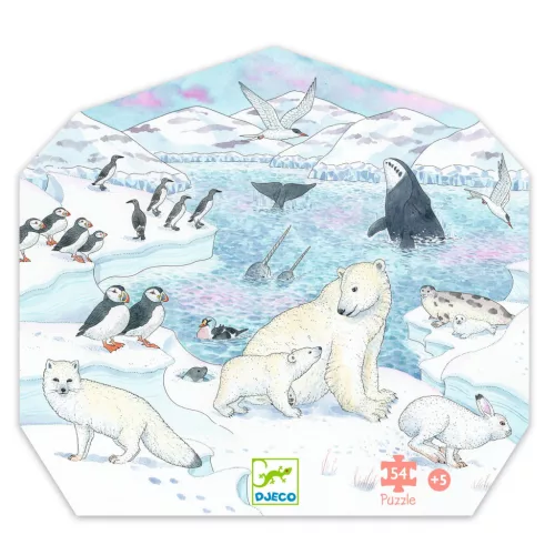Formadobozos puzzle - Élet a sarkvidéken, 54 db-os - Polar softness