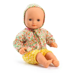   Djeco - Játékbaba - Flóra, barna szemű, 32 cm - Flora brown eyes