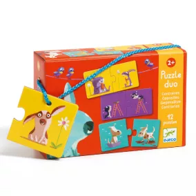   Djeco - Párosító puzzle - Ellentétek, 24 db-os - Opposites