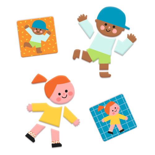 Fejlesztő játék - Testrészek, bingó - Bodyco - Testséma fejlesztő játék