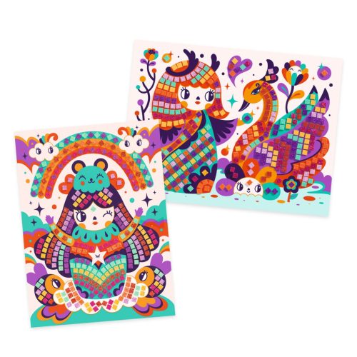 DJECO - Kokeshi babák - mozaikkép készítő