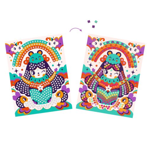 DJECO - Kokeshi babák - mozaikkép készítő