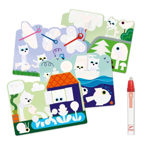 DJECO - Vízzel színező készlet - Bújócska a szabadban - Hidden outside