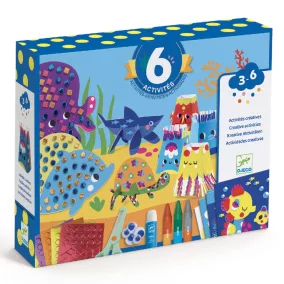   Djeco - Kreatív műhely - 6 technika 1 dobozban - Tengeri örömök - Seaside delights