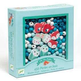   Djeco - Fagyöngy készlet - Erdei állatkák - Wooden beads, small animals