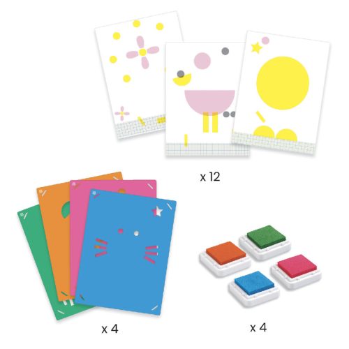 Stencil sablonos képalkotás - Tipi-tapi - Dib dab