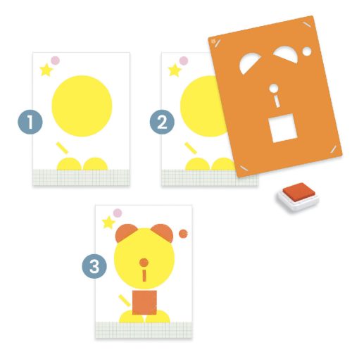 Stencil sablonos képalkotás - Tipi-tapi - Dib dab