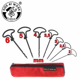 Fafúró készlet, 7 méret hengeres szerszámtartóban Fafúró készlet, 7 méret hengeres szerszámtartóban