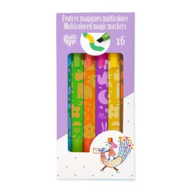 Mágikus filctolkészlet - 6 db színváltó filctoll - Multicolored magic markers   Mágikus filctolkészlet - 6 db színváltó filctoll - Multicolored magic markers