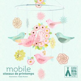 Szélmobil föggődísz - Tavaszi madárkák - Spring Birds Szélmobil föggődísz - Tavaszi madárkák - Spring Birds