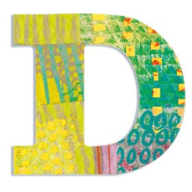 Dekorbetű - D - Peacock letter Dekorbetű - D - Peacock letter