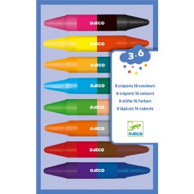 Zsírkréta készlet - 8 duplavégű zsírkréta - 8 twins crayons   Zsírkréta készlet - 8 duplavégű zsírkréta - 8 twins crayons