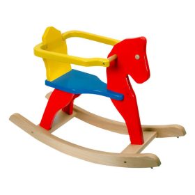 Fa hintaló (beülős, színes, összerakott) Fa hintaló (beülős, színes, összerakott)