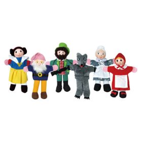 Textil ujjbábkészlet (6 db-os, Piroskás) Textil ujjbábkészlet (6 db-os, Piroskás)