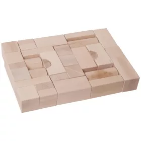 Építőkocka /4 cm-es, natúr/
