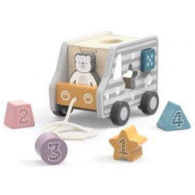 Húzogatós játék és formadoboz /maci/