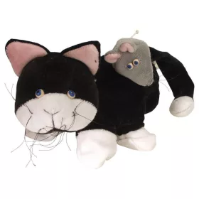 Kesztyűbáb gyerek kézre (fekete cica)