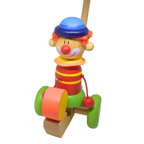 Tologatós bohóc (zöld kerékkel)