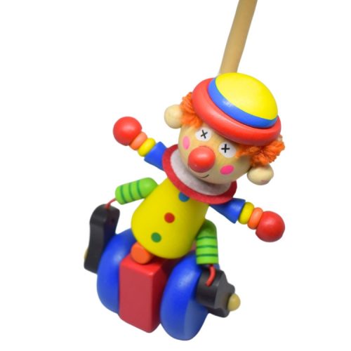 Tologatós bohóc (kék kerékkel)