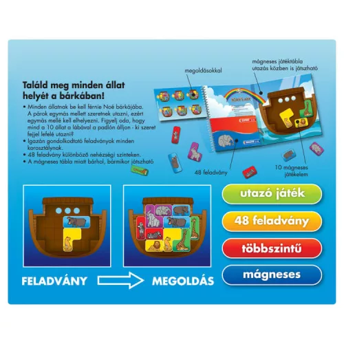 Smart Games Magnetic Travel: Noah's ark - Noé bárkája