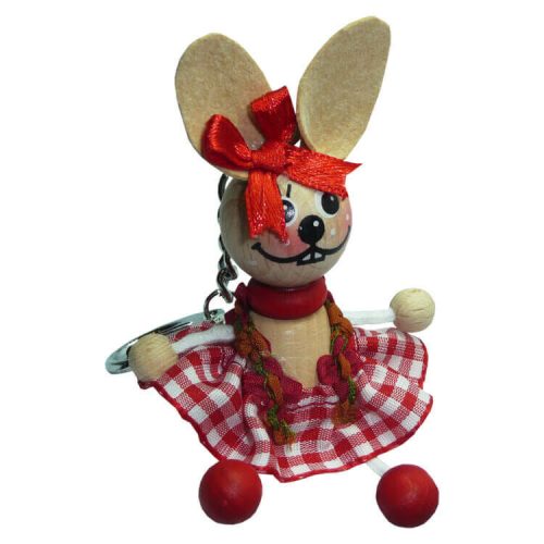 Kulcstartó r (nyuszi lány, rózsaszín)