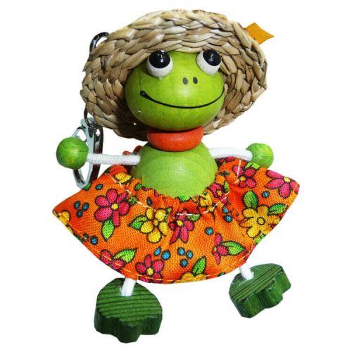 Kulcstartó R (béka-lány ruhával)