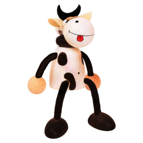 Rugós figura (bika, fekete-fehér)