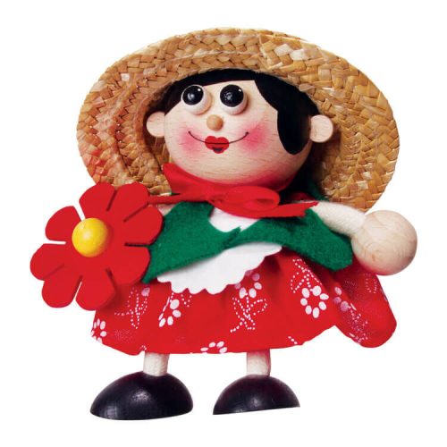 Rugós figura (virágárus lány)