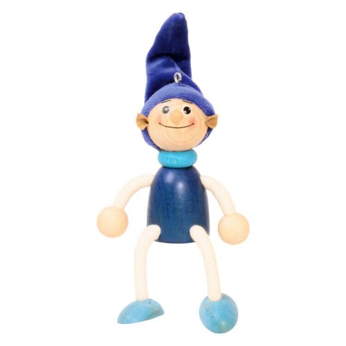 Rugós figura (manó-fiú, kék)