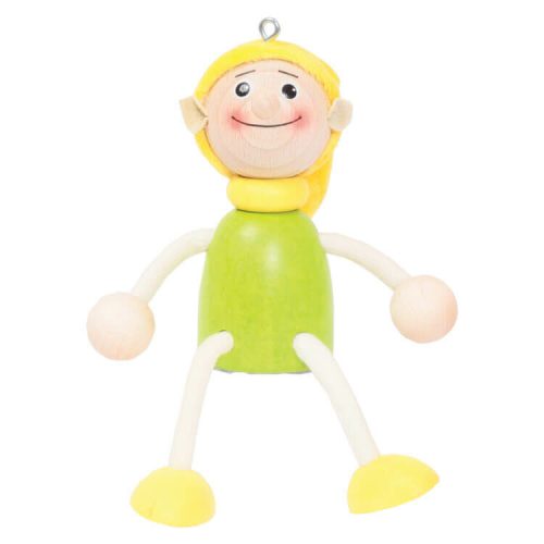 Rugós figura (manó-fiú, sárga)