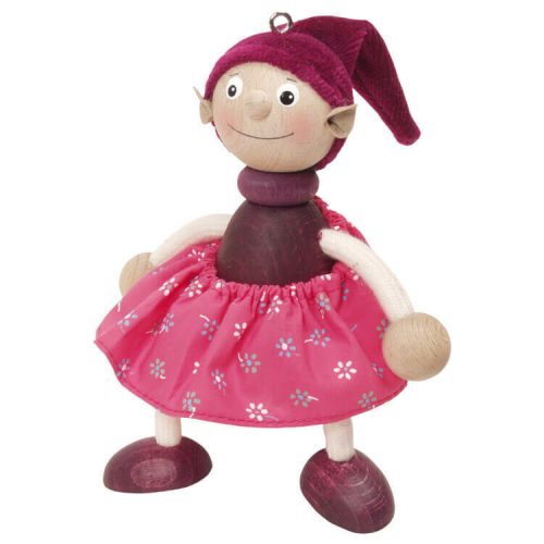 Rugós figura (manó-lány, bordó)