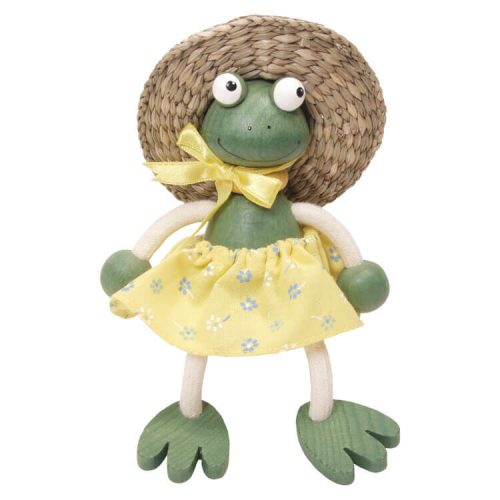 Rugós figura (béka-lány, kalapos)