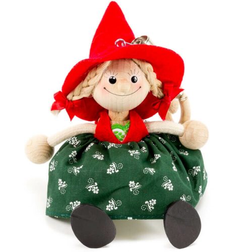 Rugós figura (piros sapkás lány)