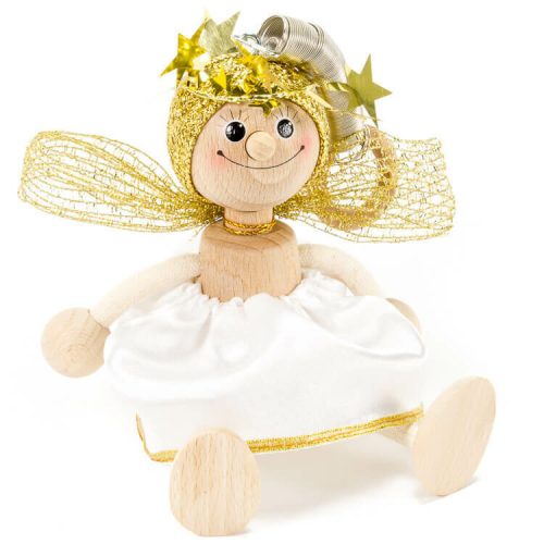 Rugós figura (angyal, fehér)