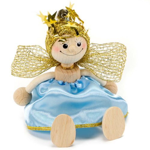 Rugós figura (angyal, kék)
