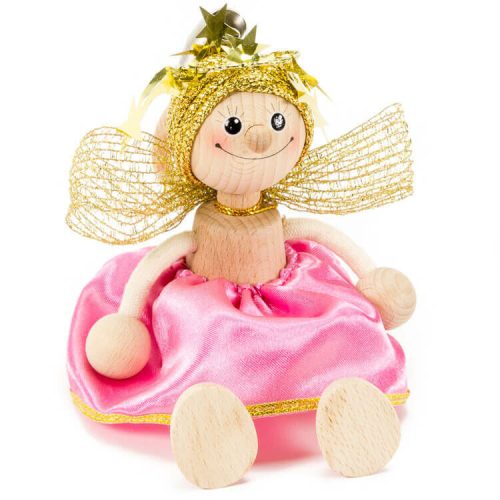 Rugós figura (angyal, rózsaszín)