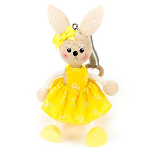 Rugós figura (nyuszi lány, sárga)