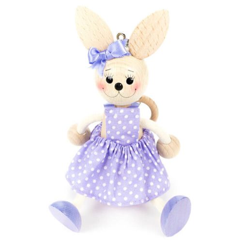 Rugós figura (nyuszi lány, lila)