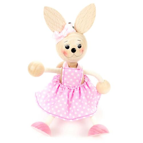 Rugós figura (nyuszi lány, rózsaszín)