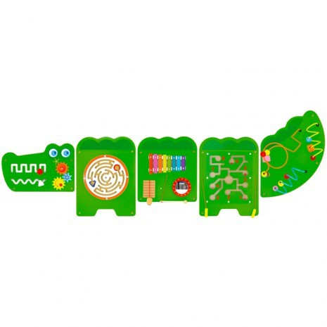 Összetett készségfejlesztő játék / falra szerelhető, krokodil/